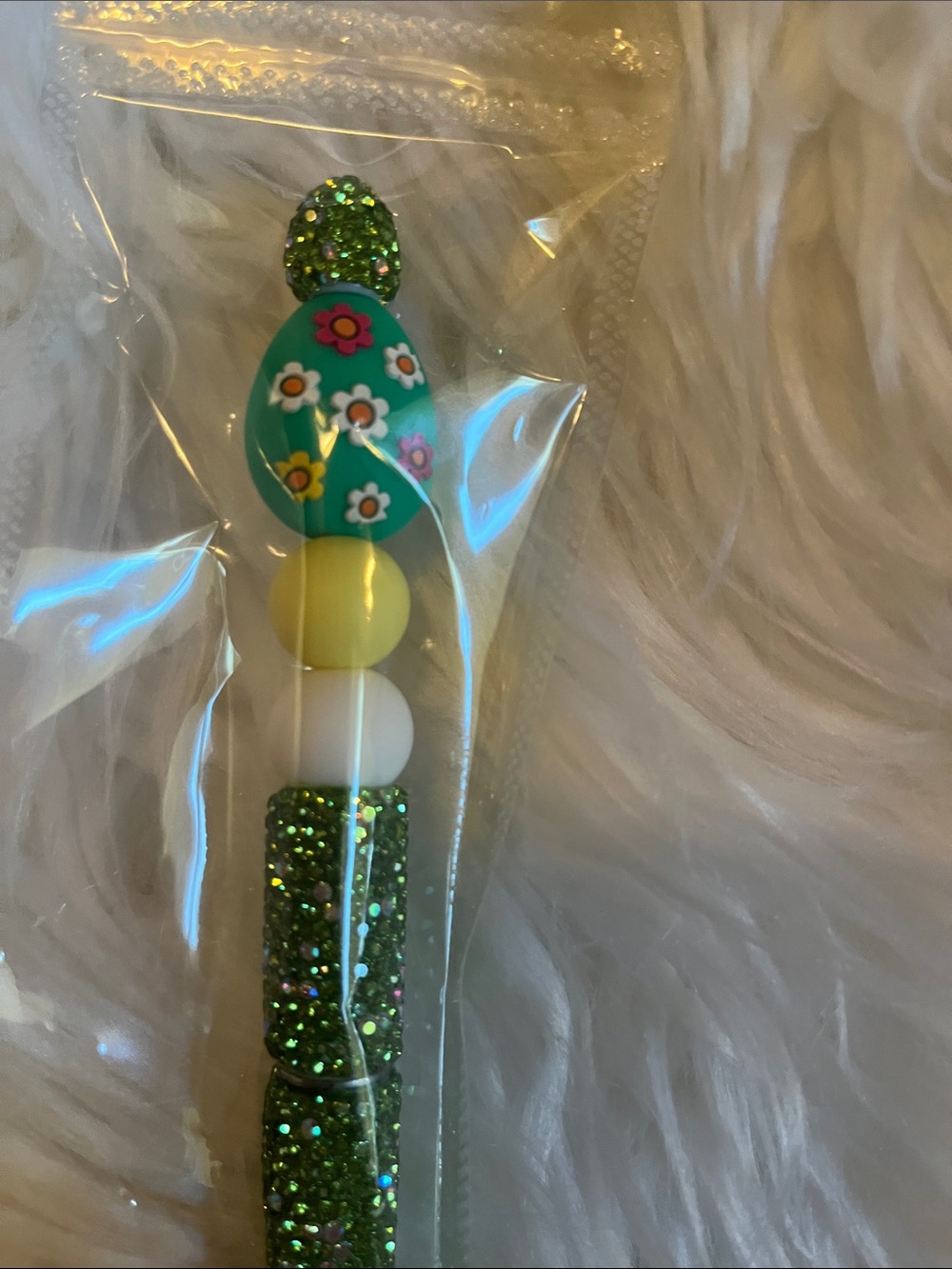 Green Floral Beaded Women’s Accessory